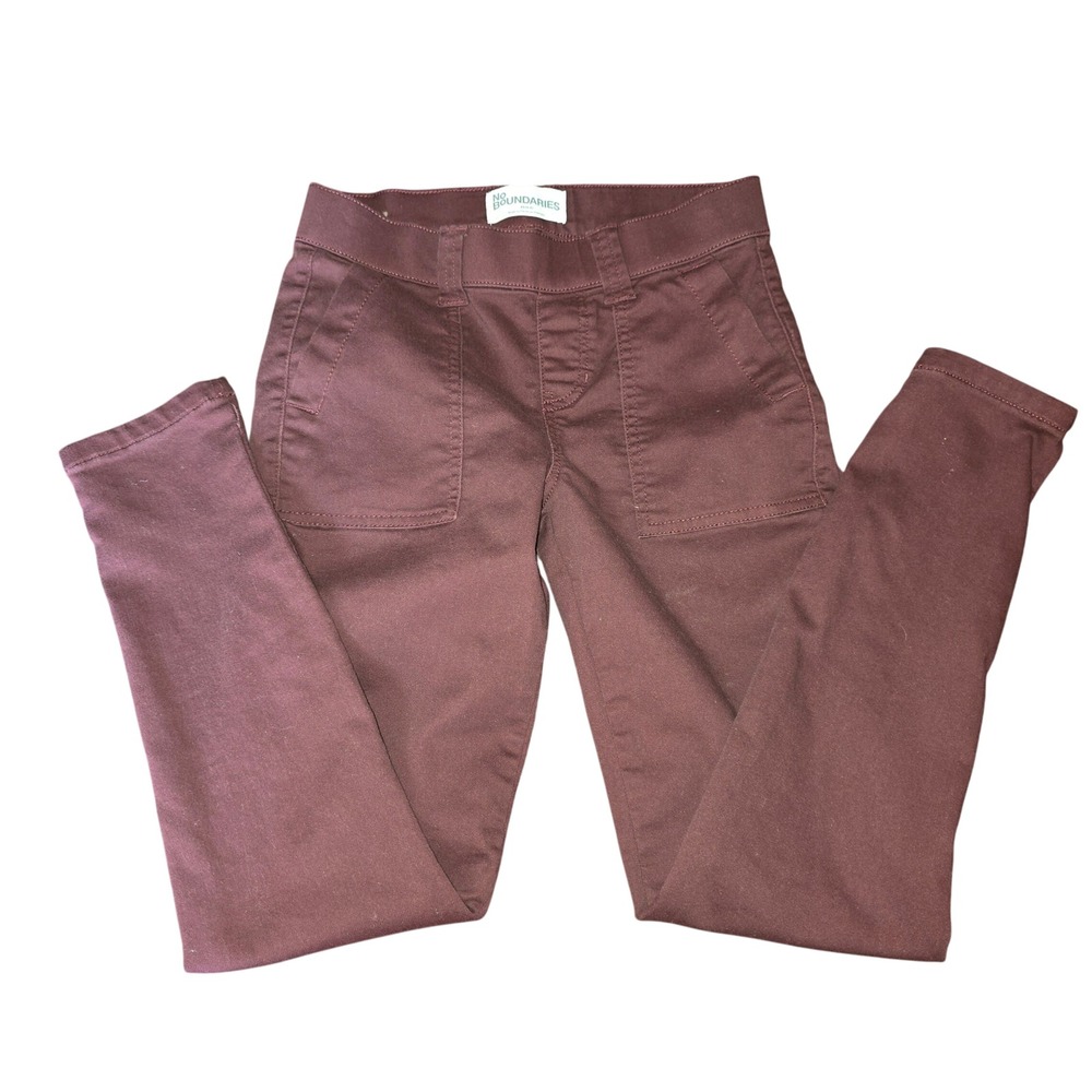 NO BOUNDARIES stretch pull-on pants‎ Women's Maroon Size XS(0-2) With Pockets